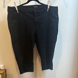 d. jeans Black Cropped Stretch Ankle Jeans